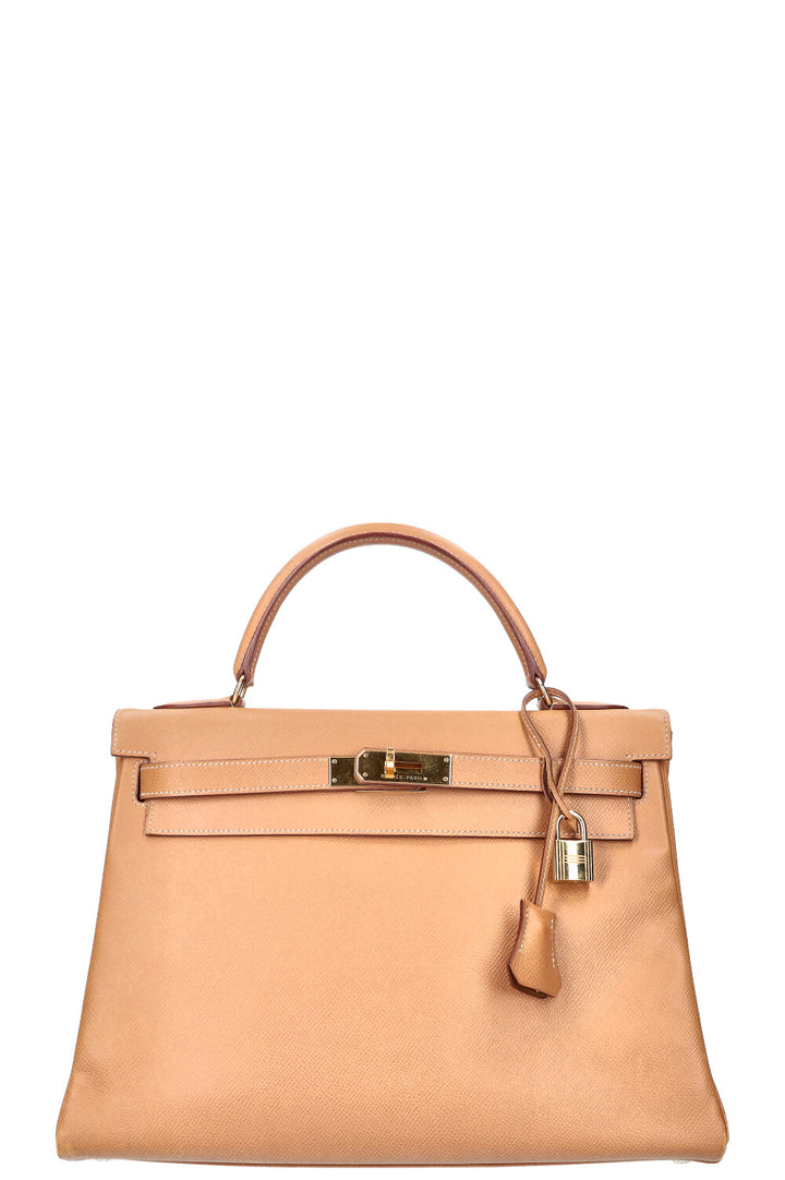 HERMÈS Kelly Retourne 32 Epsom Leather Beige