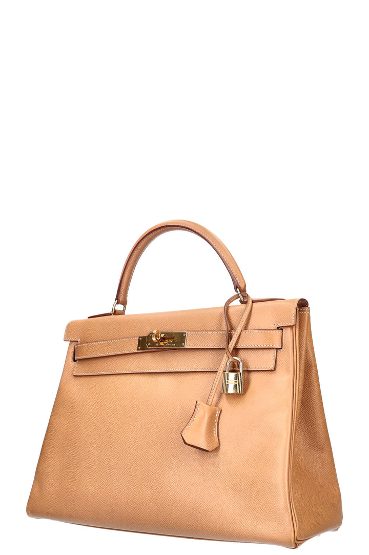 HERMÈS Kelly Retourne 32 Epsom Leather Beige