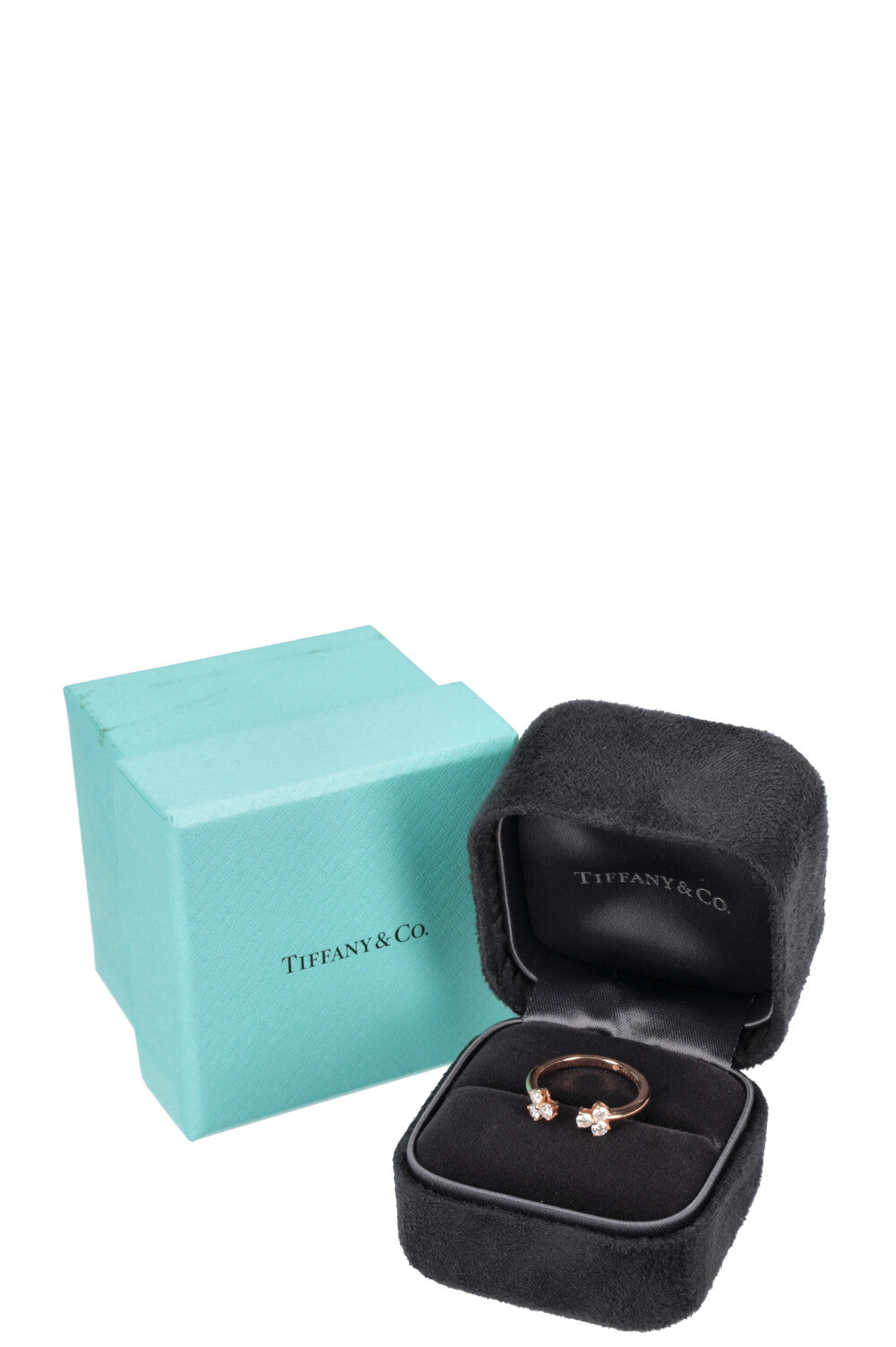 TIFFANY&CO Aria Open Ring Rose Gold Diamonds