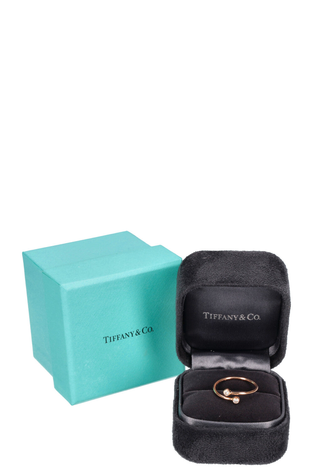 TIFFANY&C0 Hoop Ring Rose Gold Diamonds