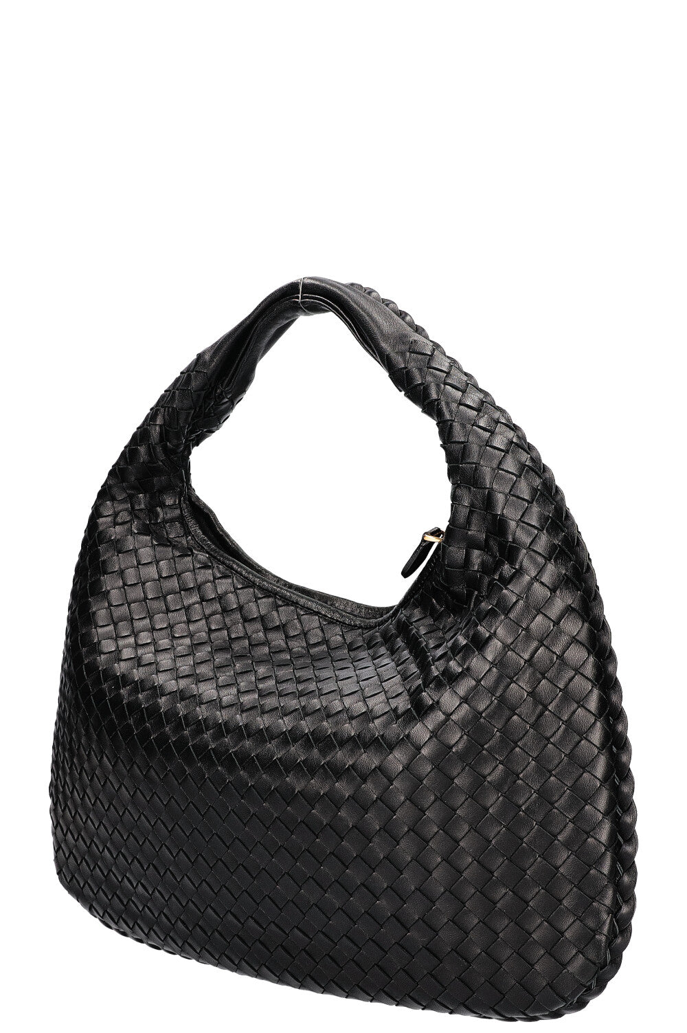 BOTTEGA VENETA  Small Hobo Veneta Intrecciato Black