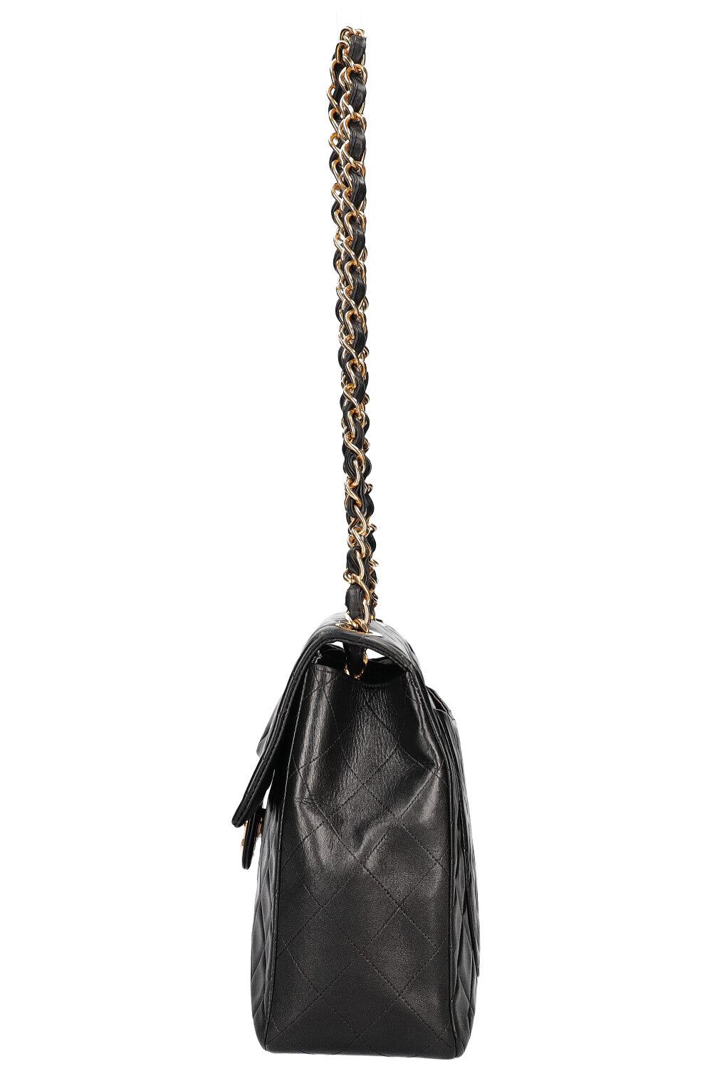 CHANEL Vintage Single Flap Bag Jumbo Black