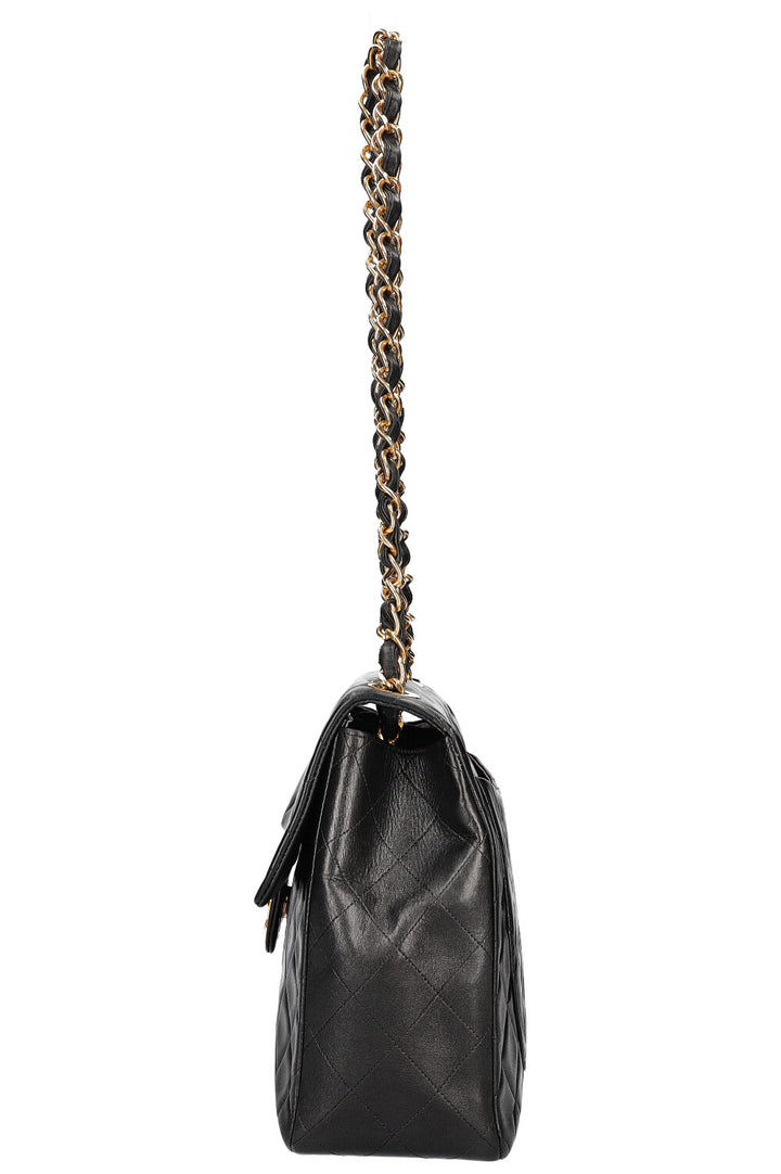 CHANEL Vintage Single Flap Bag Jumbo Black