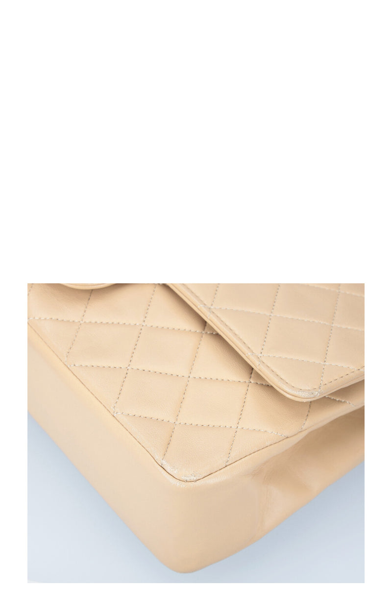 CHANEL Medium Double Flap Bag Beige