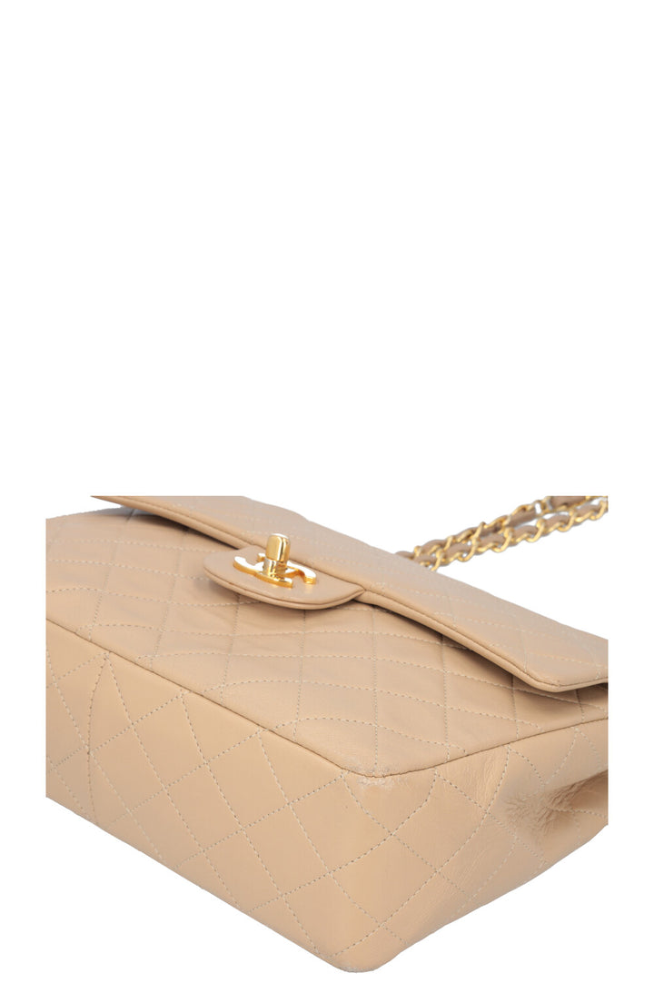 CHANEL Double Flap Bag Beige