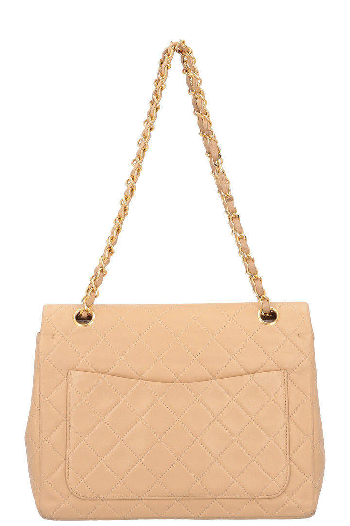 CHANEL Double Flap Bag Beige