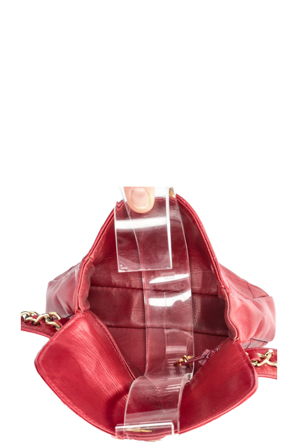 CHANEL Belt Bag Matelassé Red