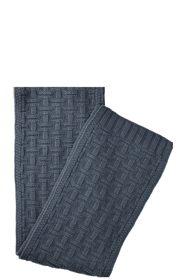 HERMÈS H Knit Scarf Cashmere Blue