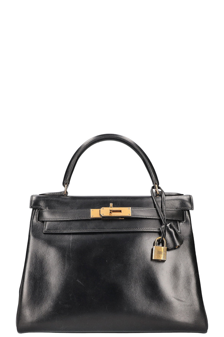 Hermès Kelly 28 Retourne Box Black