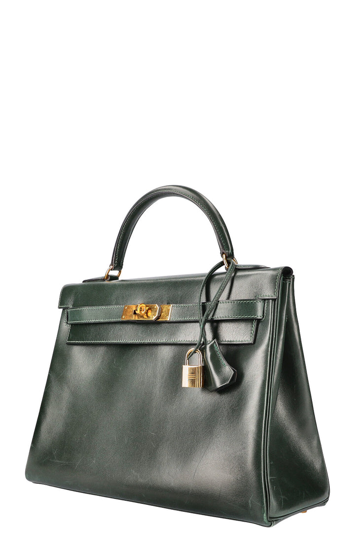 HERMÈS Kelly 32 Box Dark Green