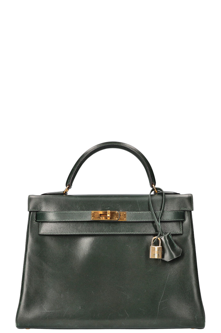 HERMÈS Kelly 32 Box Dark Green