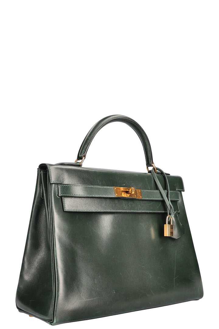 HERMÈS Kelly 32 Box Dark Green