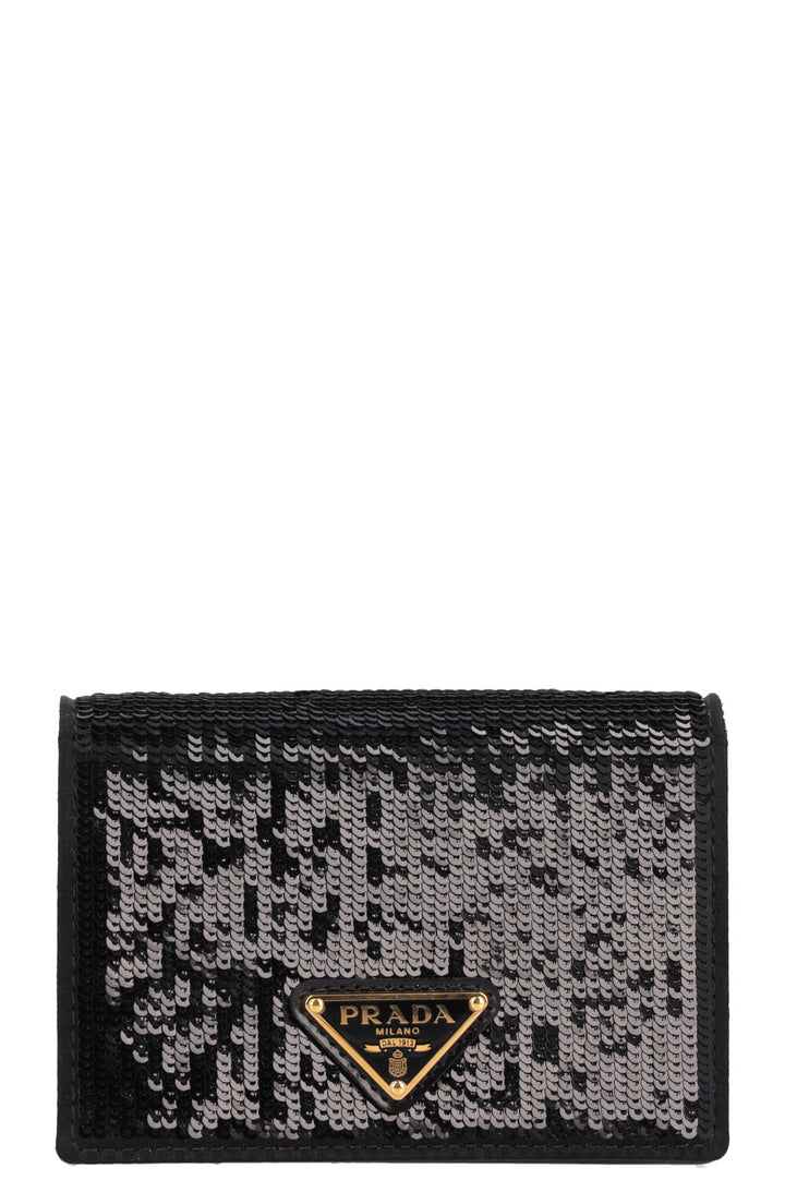 PRADA Cardholder Sequine Black