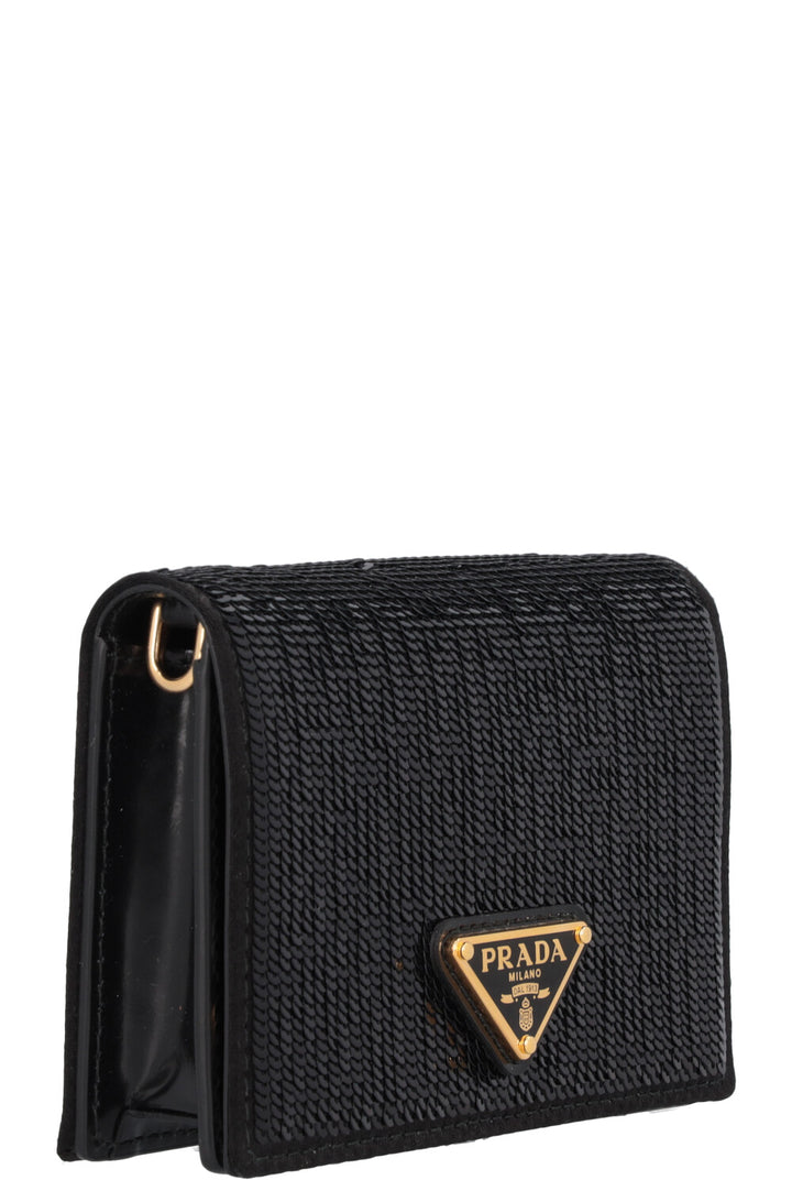 PRADA Cardholder Sequine Black