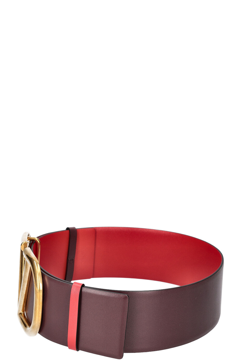 CEINTURE FEMME VALENTINO ROUGE 'ROSSO' - Taille 120 Cm - Neuf Avec étiquettes - Matière PU