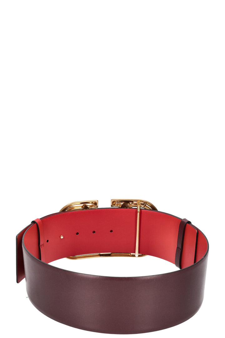 VALENTINO V Logo Waist Belt Red