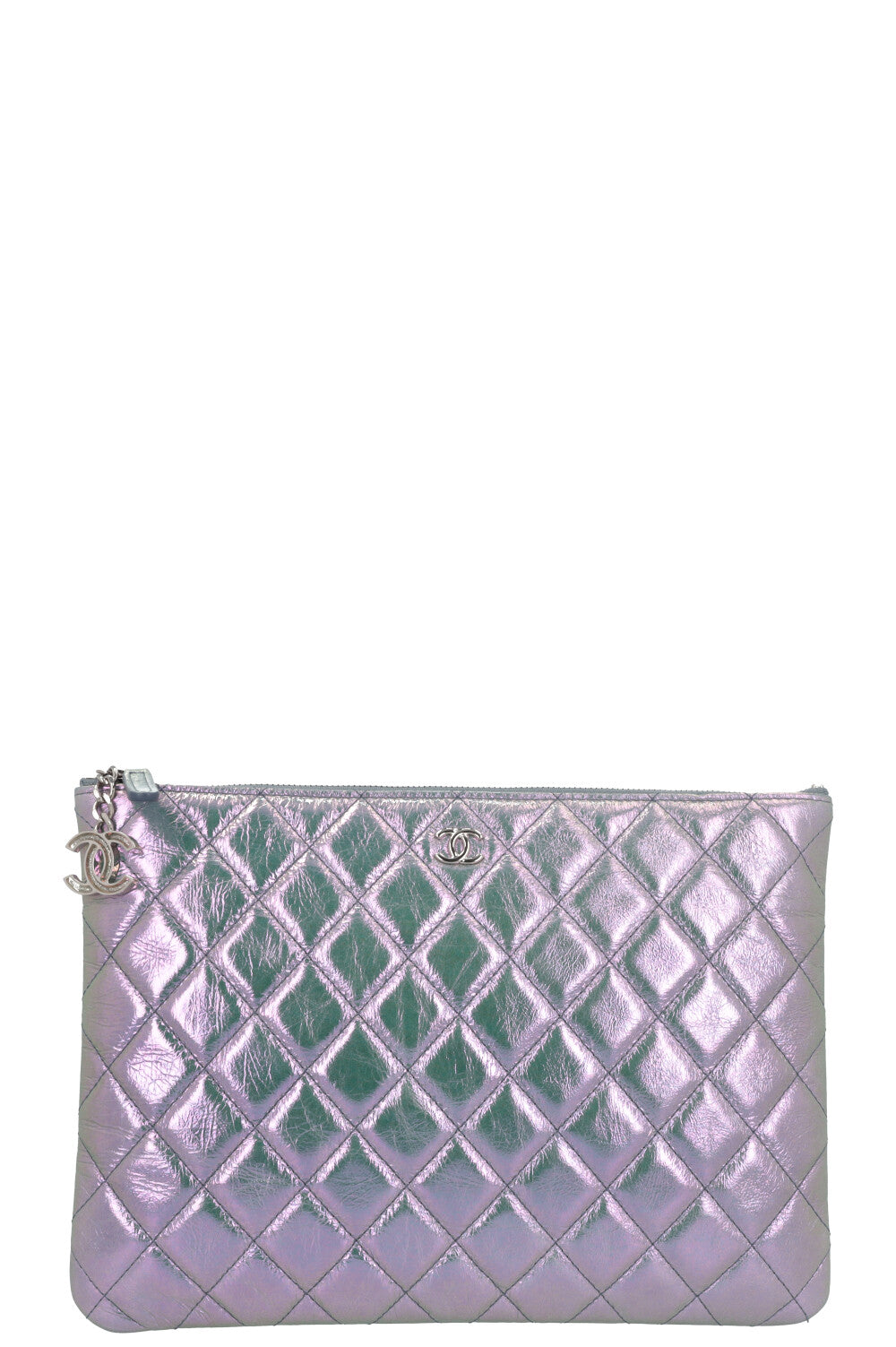 CHANEL O Case Clutch Iridescent