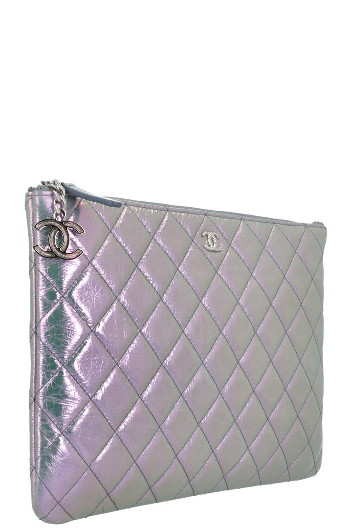 CHANEL O Case Clutch Iridescent