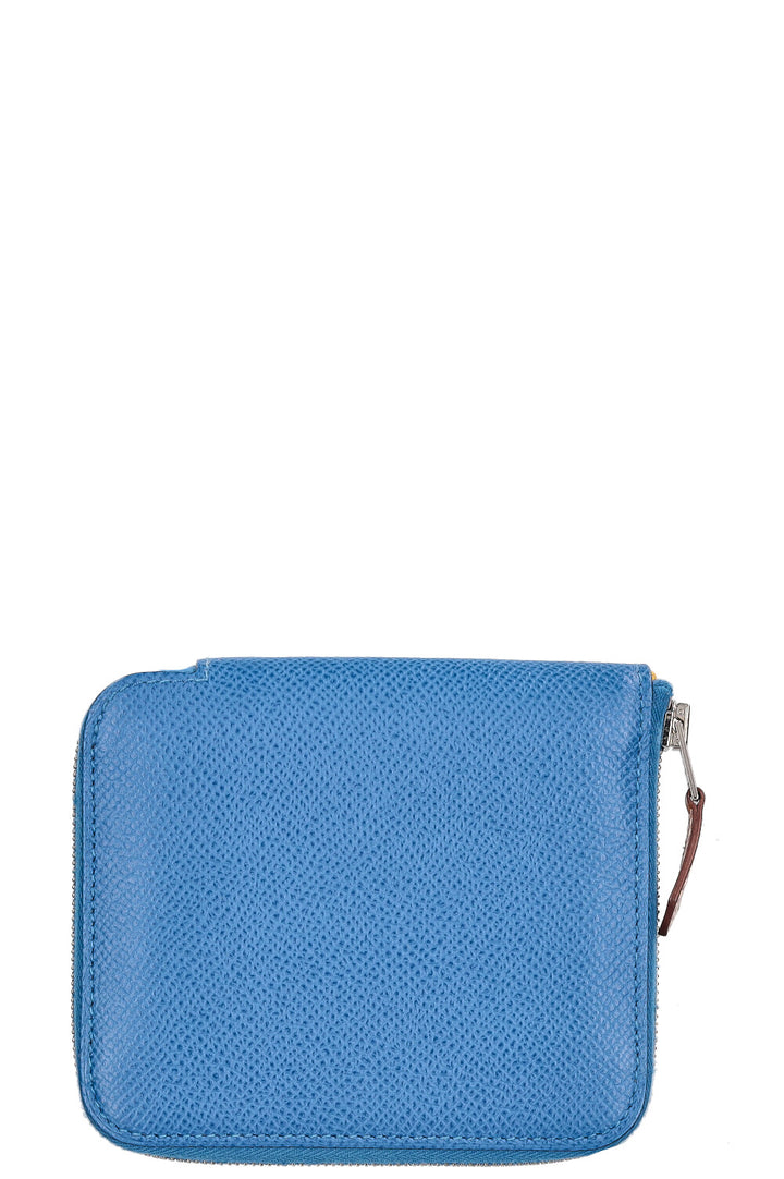 HERMÈS Silk'In Compact Wallet Epsom Blue