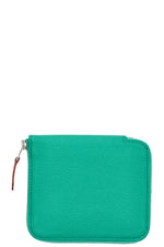 HERMÈS Silk'In Compact Wallet Epsom Green