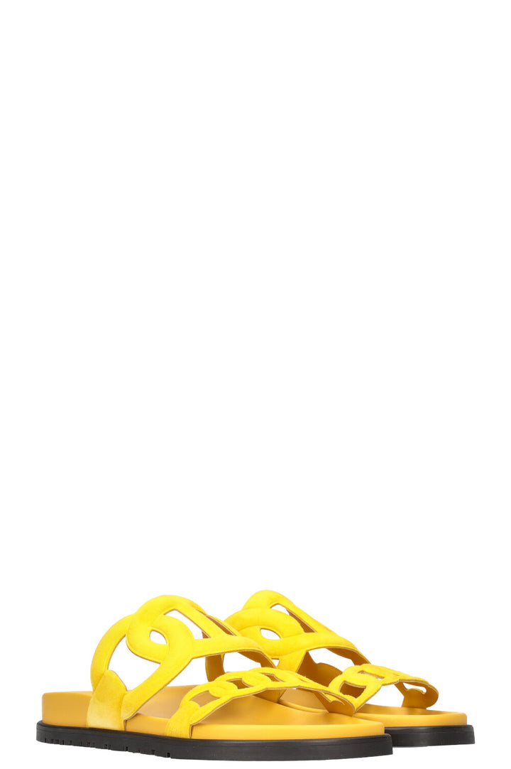 HERMÈS Extra Sandals Yellow