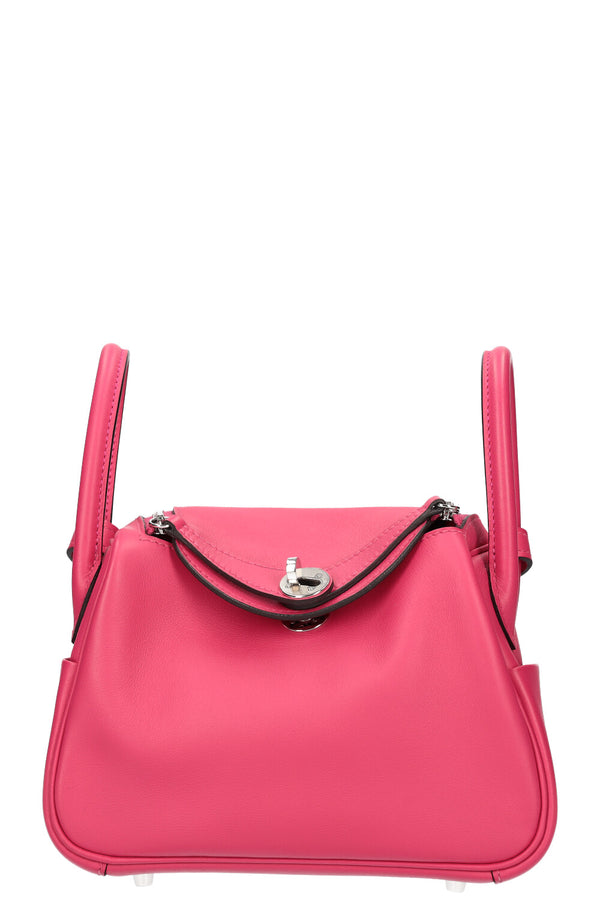 HERMÈS Mini Lindy Swift Rose Mexico Rouge