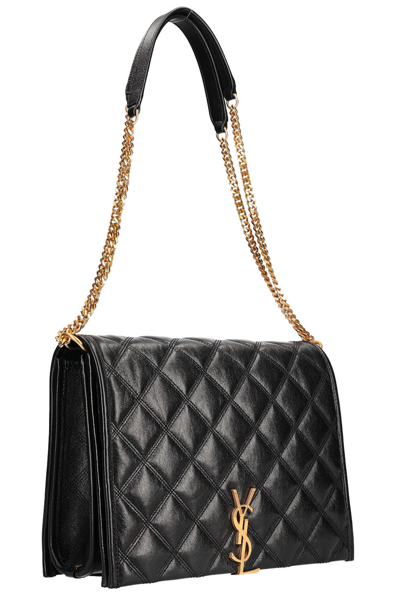 SAINT LAURENT Becky Shoulder Bag Quilted Black