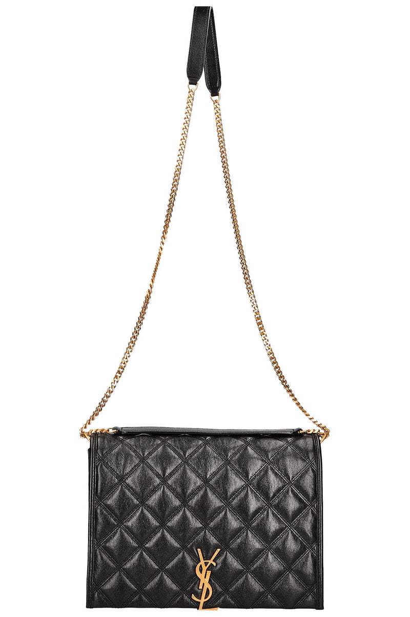 SAINT LAURENT Becky Shoulder Bag Quilted Black