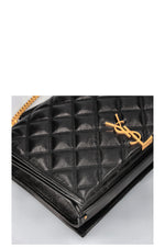 SAINT LAURENT Becky Shoulder Bag Quilted Black