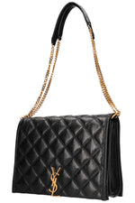 SAINT LAURENT Becky Shoulder Bag Quilted Black