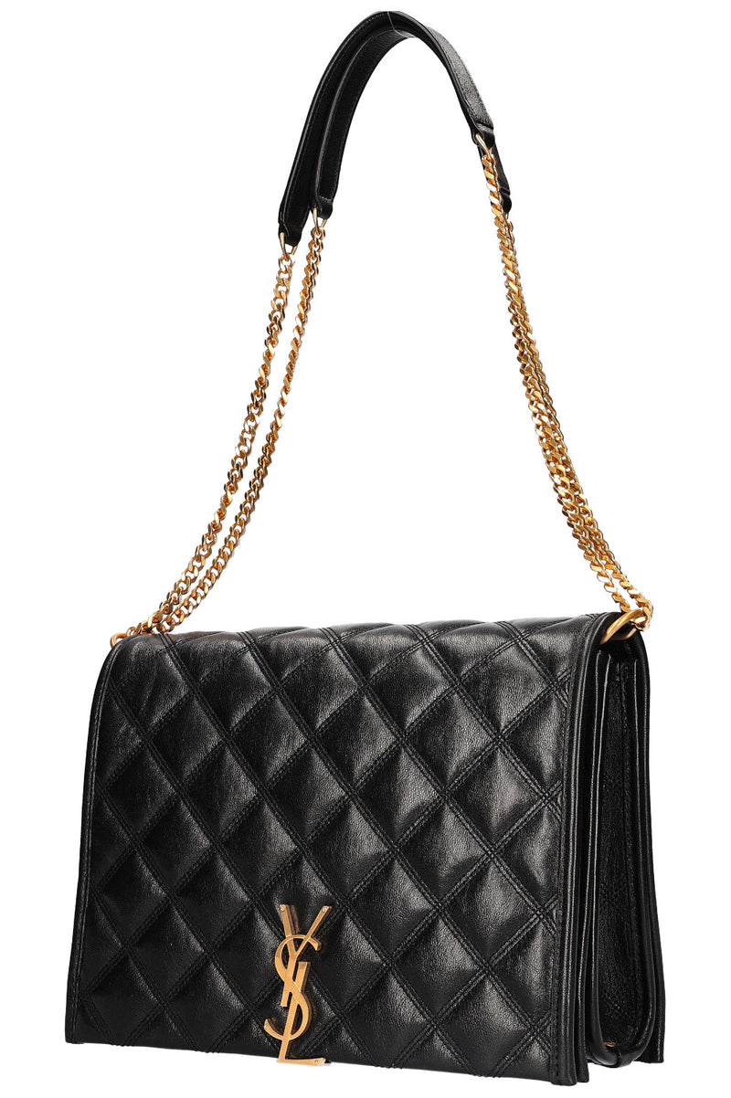 SAINT LAURENT Becky Shoulder Bag Quilted Black