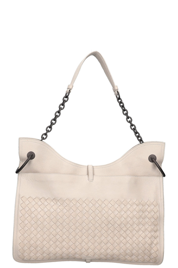 BOTTEGA VENETA Beverly Bag Intrecciato Ivory