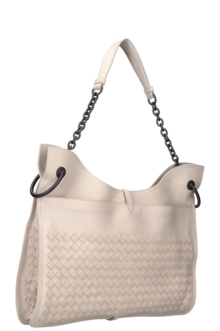 BOTTEGA VENETA Beverly Bag Intrecciato Ivory