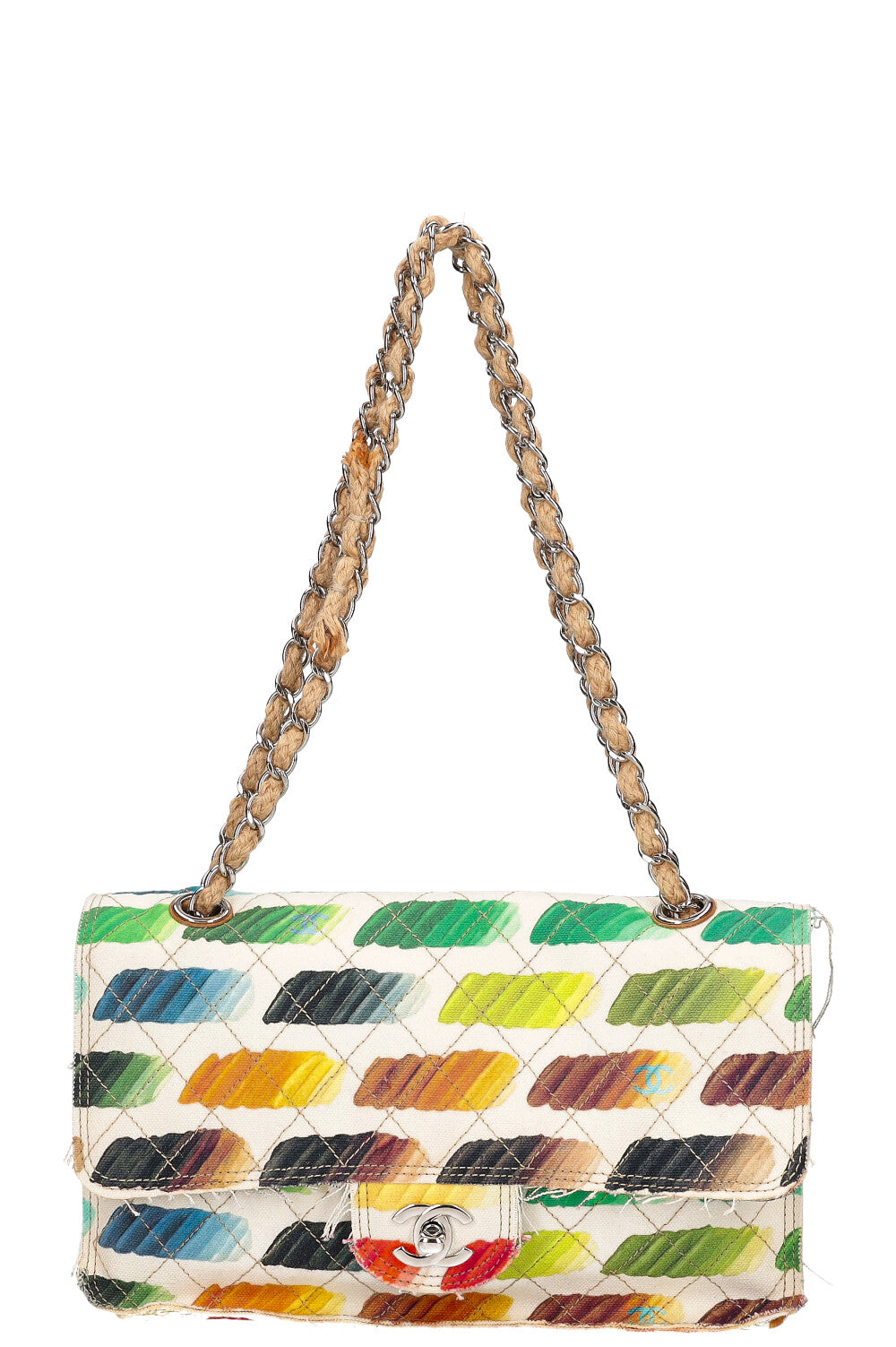 CHANEL Colorama Flap Bag Quilted Watercolor Canvas