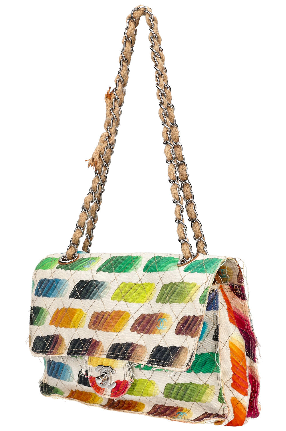 CHANEL Colorama Flap Bag Quilted Watercolor Canvas