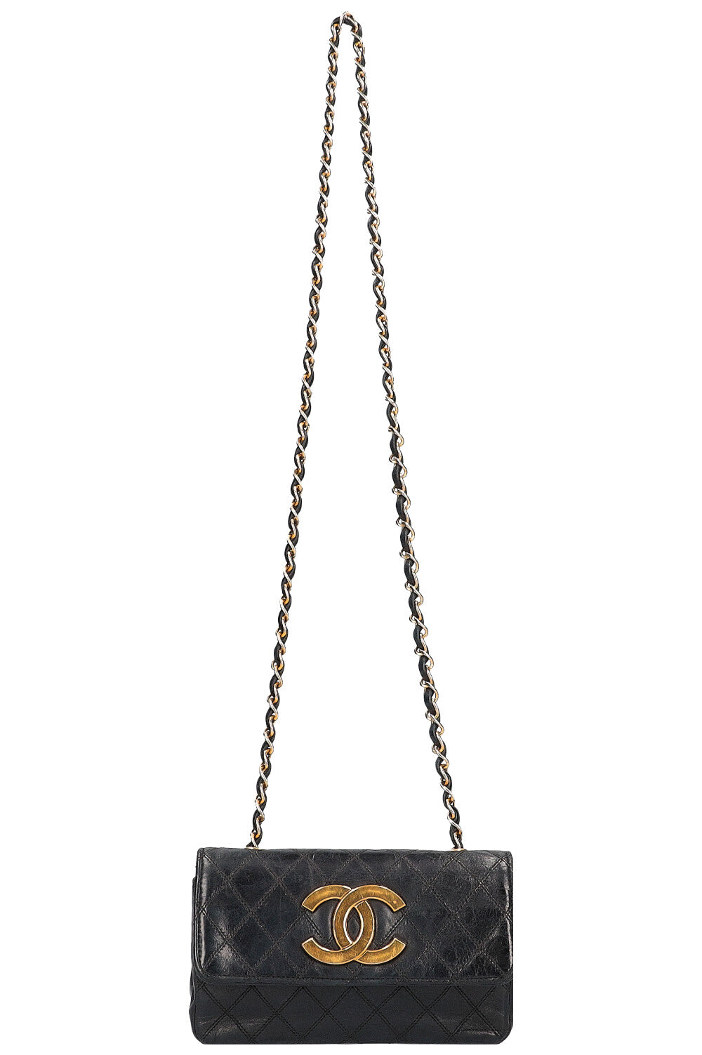 CHANEL Vintage CC Crossbody Bag Midnight Blue