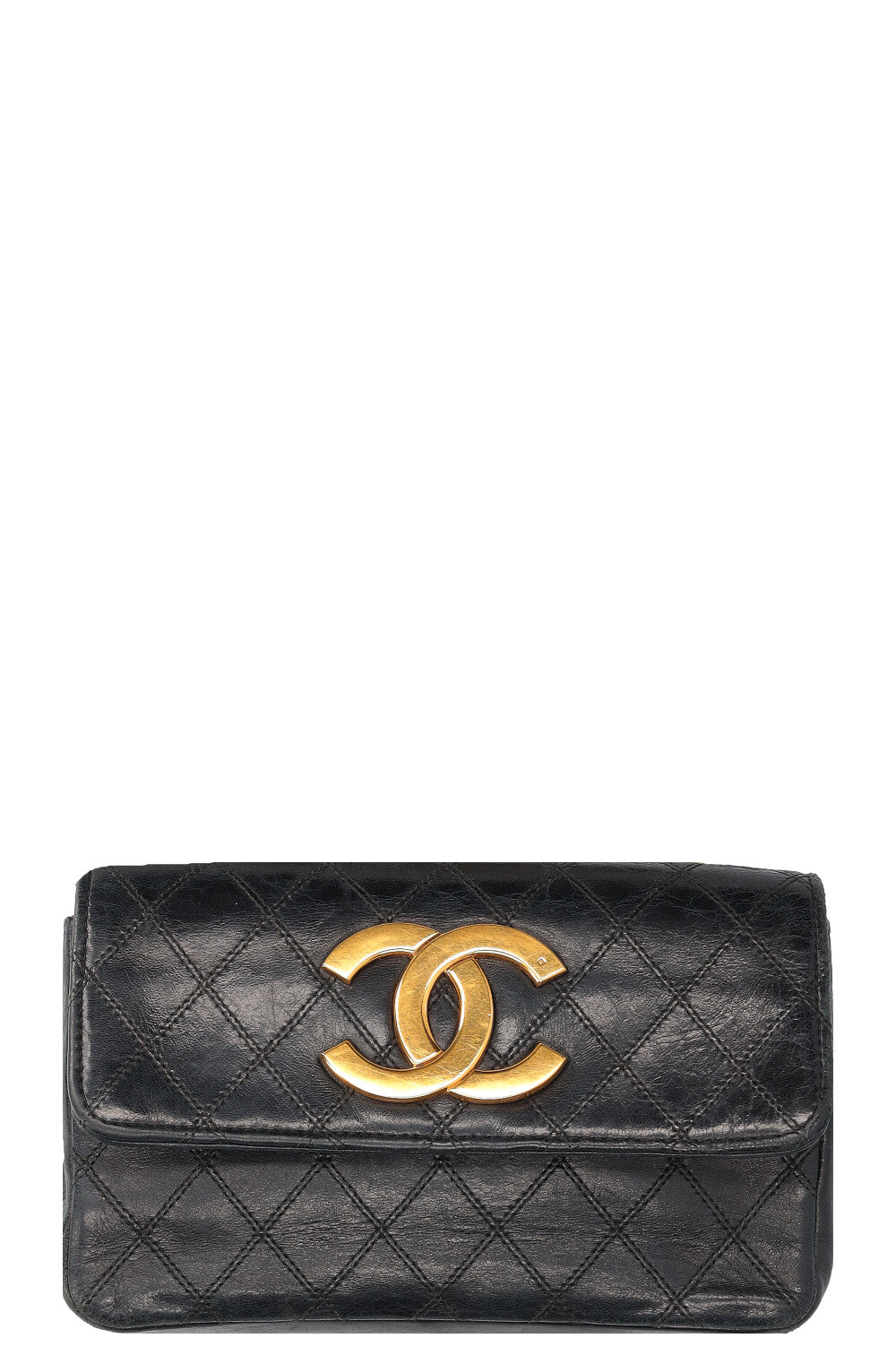 CHANEL Vintage CC Crossbody Bag Midnight Blue