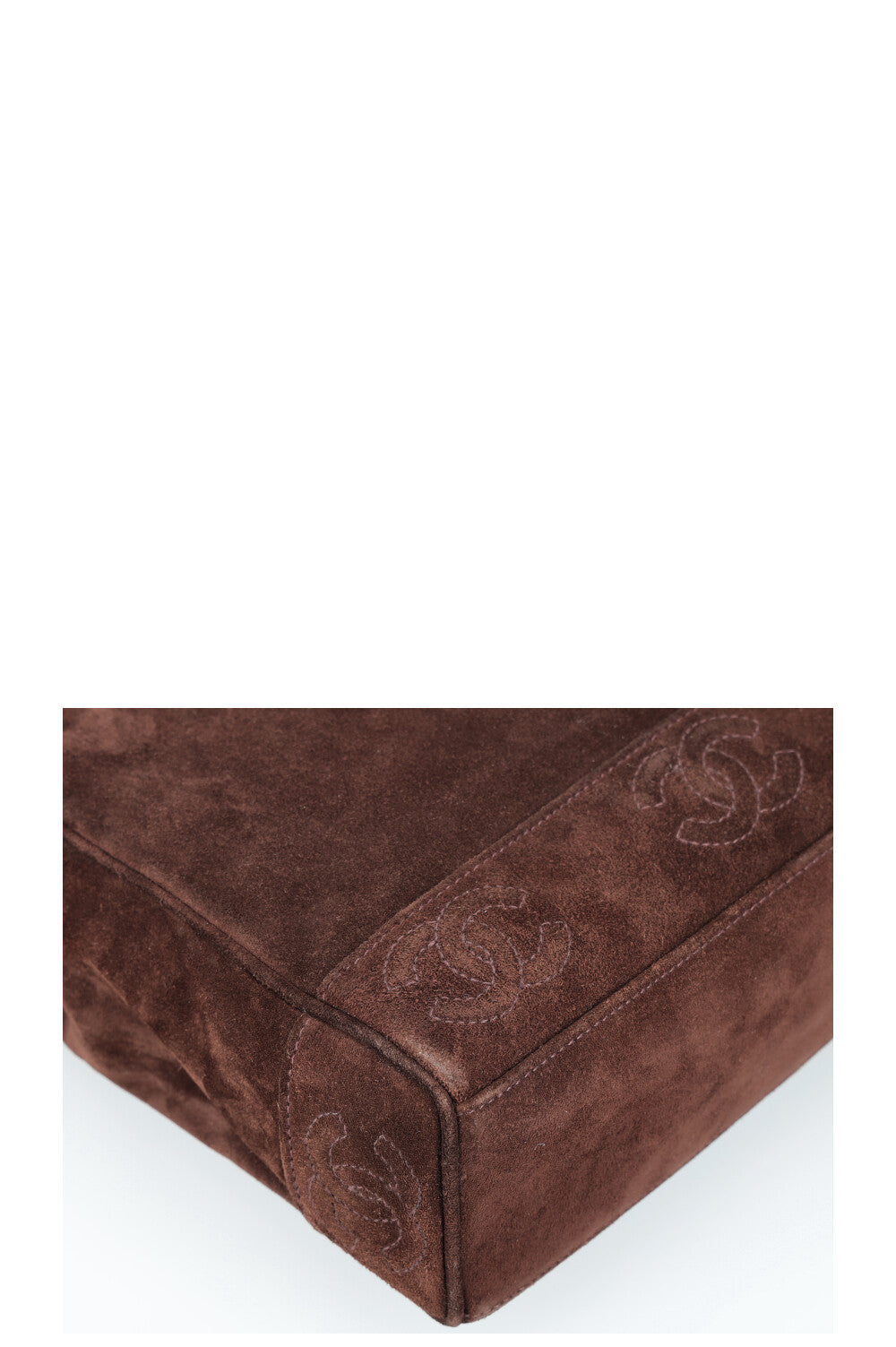 CHANEL Vintage Flap Bag Suede Brown