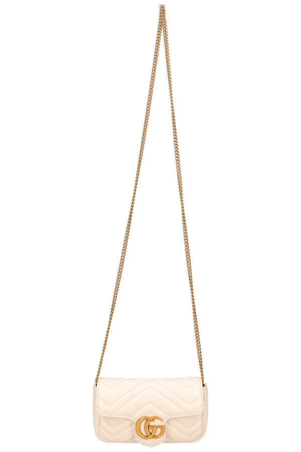 GUCCI Super Mini Sac Marmont Blanc
