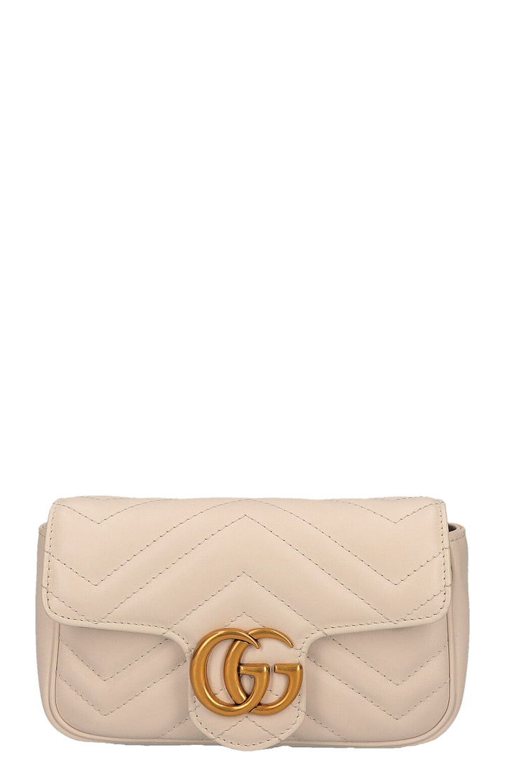 GUCCI Super Mini Sac Marmont Blanc