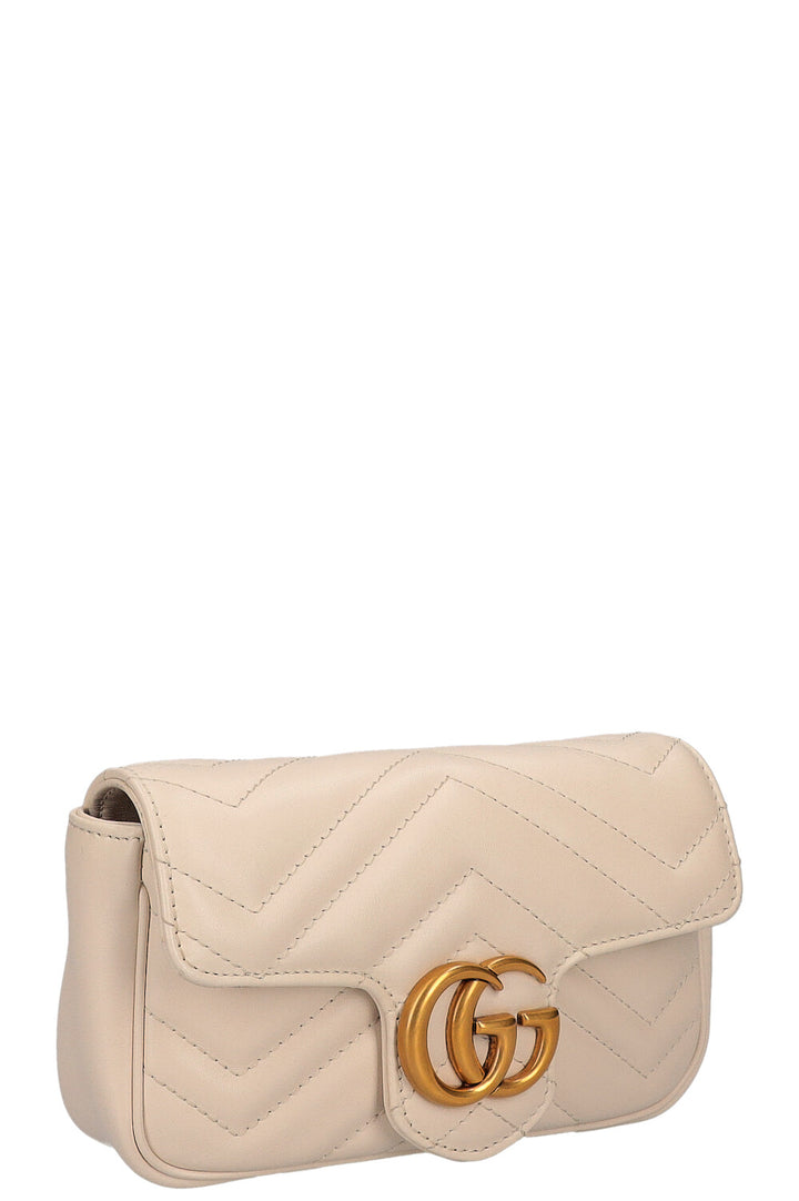 GUCCI Super Mini Marmont Bag White