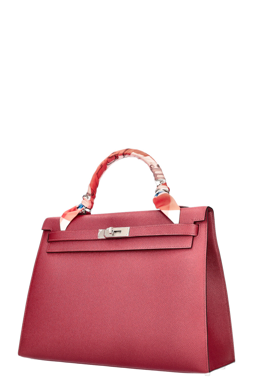 HERMÈS Kelly 35 Horse Shoe Epsom Sellier Rouge