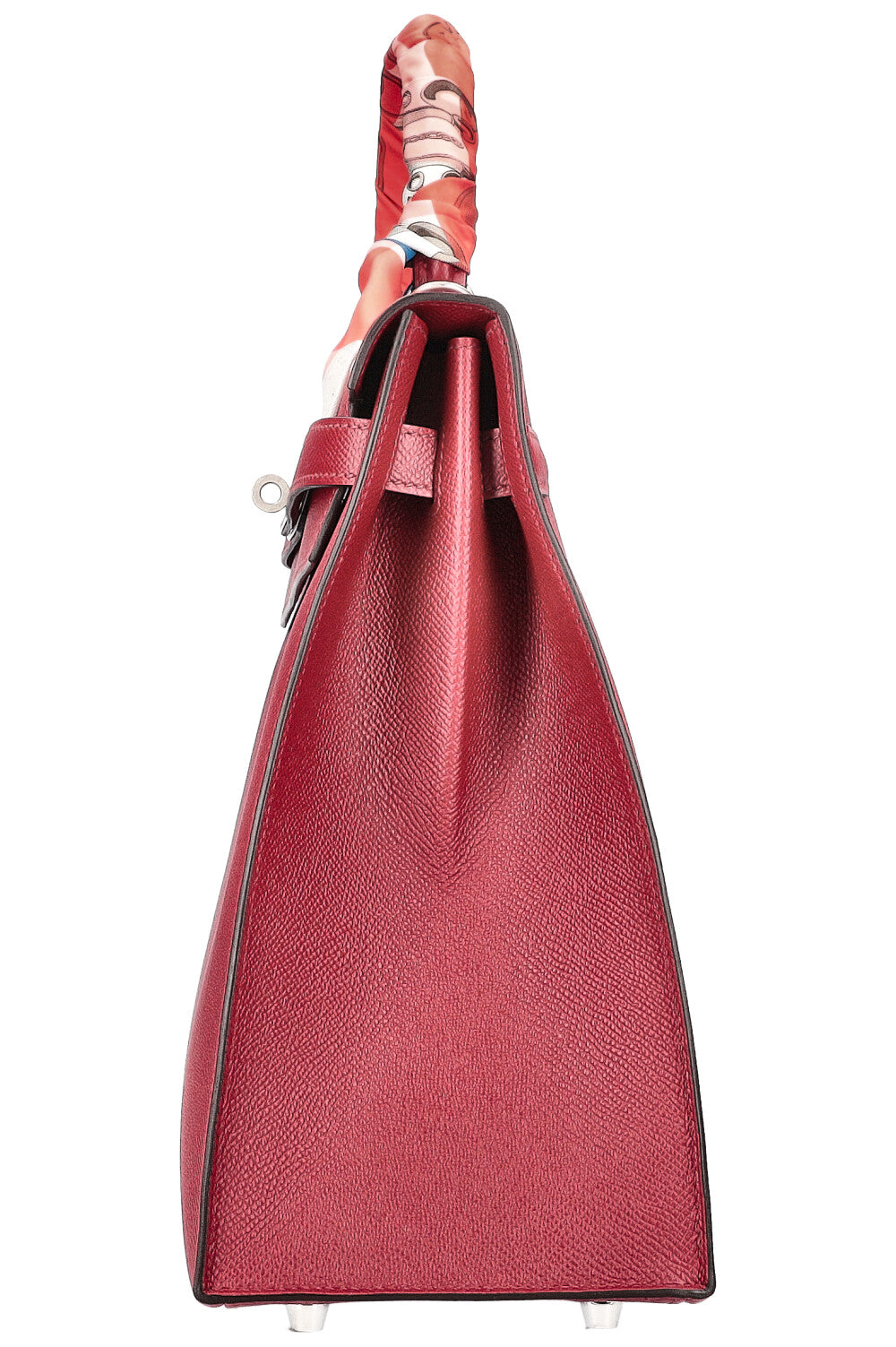 HERMÈS Kelly 35 Horse Shoe Epsom Sellier Rouge