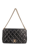 CHANEL Single Flap Diamond Quilted Black