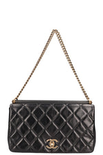 CHANEL Single Flap Diamond Quilted Black