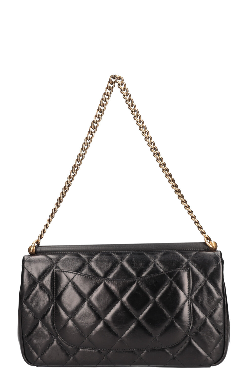 CHANEL Single Flap Diamond Quilted Black