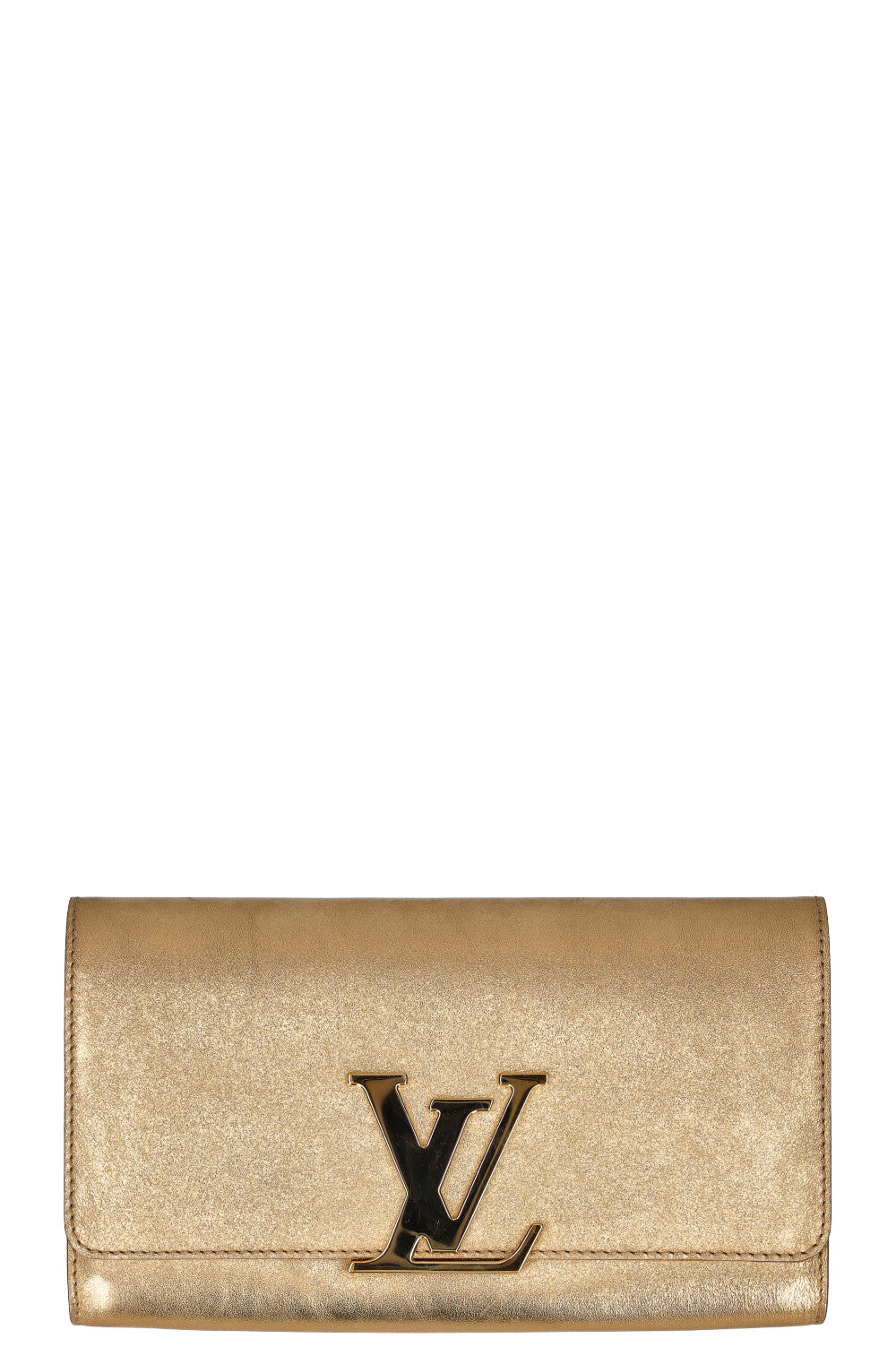 LOUIS VUITTON Calfskin Neo Sobe Louise EW Clutch Gold 640315