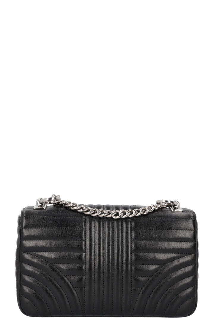 PRADA Logo Chain Flap Bag Black