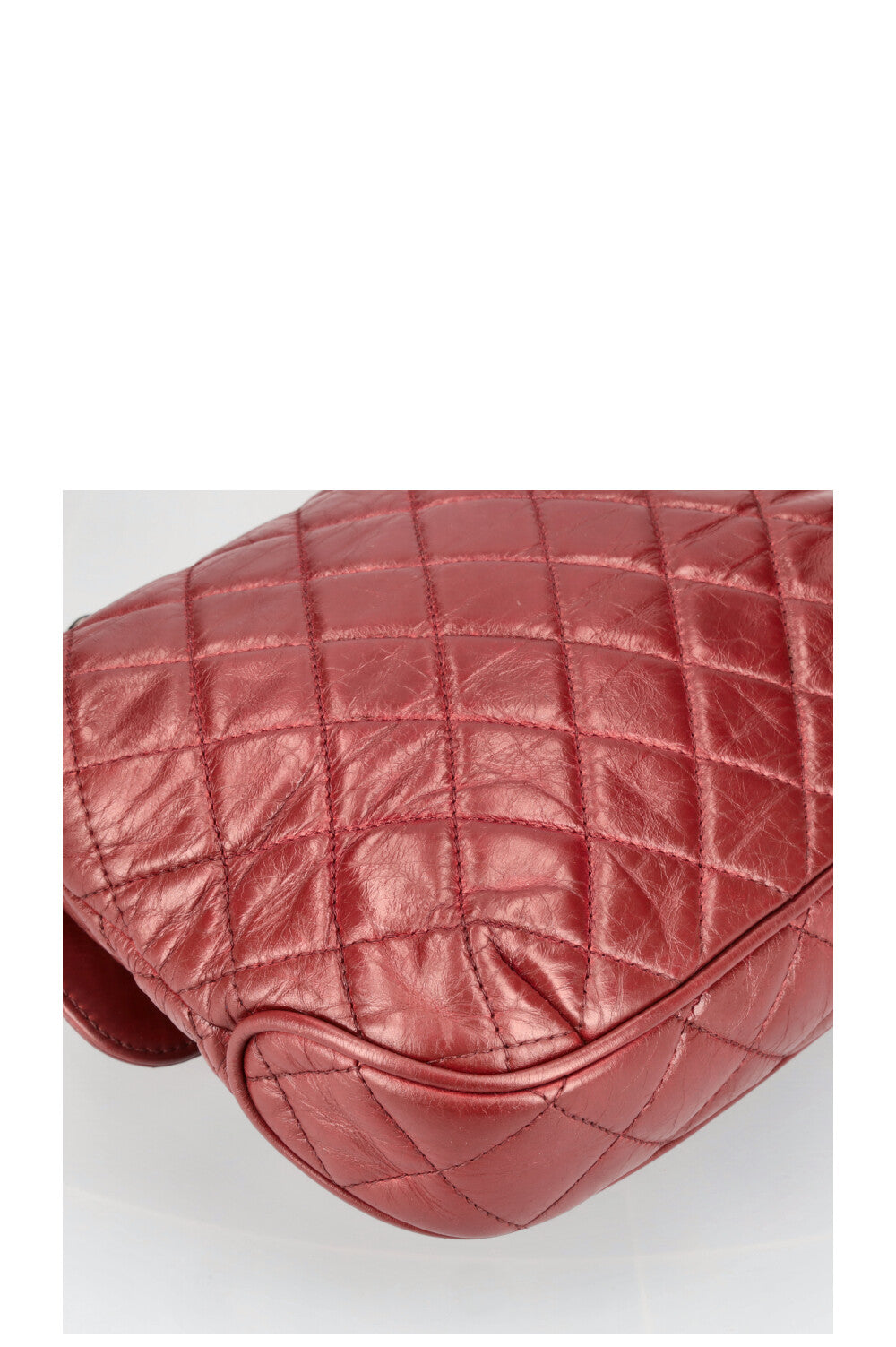 CHANEL 3 Accordion Bag Quilted Leather Burgundy