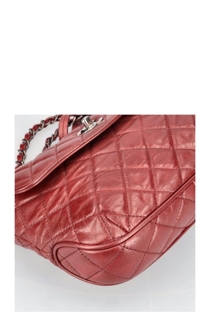 CHANEL 3 Accordion Bag Quilted Leather Burgundy